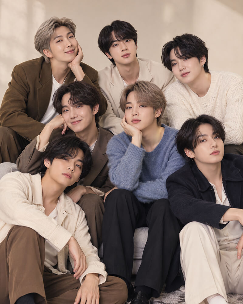 Groepsfoto van de K-popgroep BTS (방탄소년단)