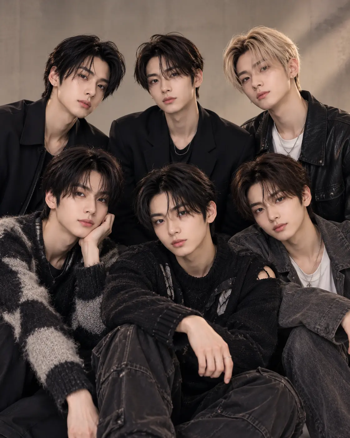 Groepsfoto van de K-popgroep ENHYPEN (엔하이픈)