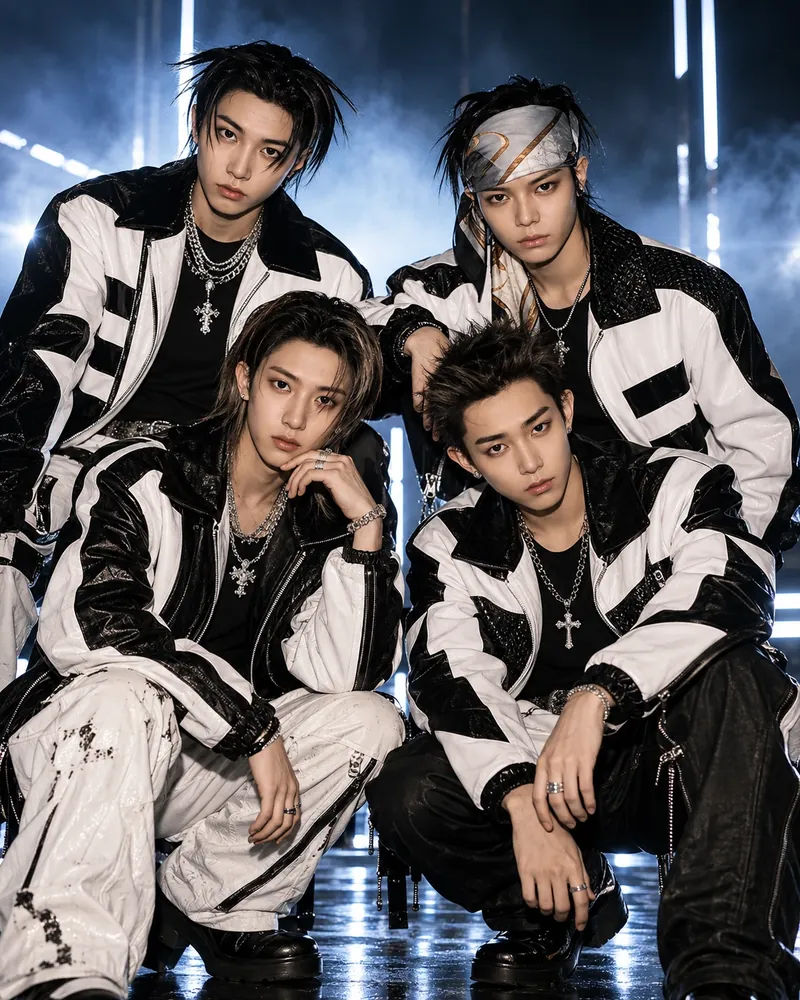 Groepsfoto van de K-popgroep LNGSHOT (롱샷)